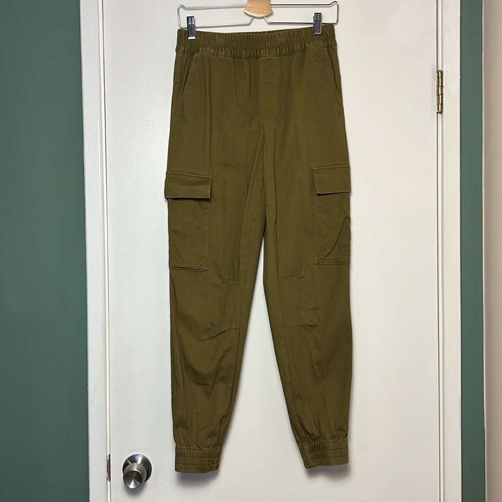 SALE - OAK + FORT Women's Cargo Utility Military Green Jogger Pants - Small